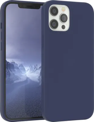 Produktbild von EAZY CASE Silikonhülle für Apple iPhone 12 Pro Max Silikon Backcover Schutz in Blau