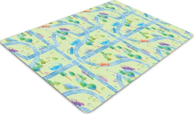 Produktbild von Boden-Schutzmatte – Schutzmatte für Hocker – Bodenmatte – 140 x 100 cm – Für Kinderspielzeugautos