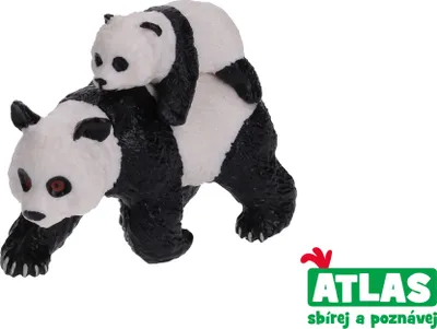 Image de C - Figurine de panda avec petit 8 cm