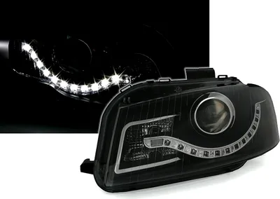 Produktbild von Eagle Eyes Scheinwerfer Set Schwarz für Audi A3 8P + 8PA mit Tagfahrlicht Look