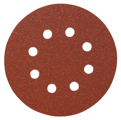 Zdjęcie produktu dla Tarcza szlifierska Starcke z papieru i rzepu (A), 8 otworów, średnica 125 mm, ziarnistość: 120