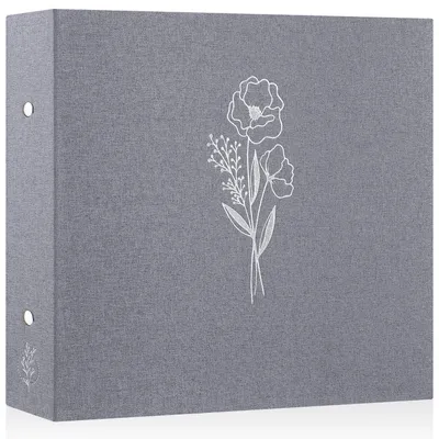 Immagine prodotto di Album fotografico scrapbook, formato 30x30 cm, con copertina in lino e 60 pagine