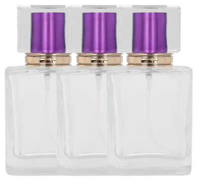 Produktbild von 50 ml Glasparfümflasche Nachfüllbarer Zerstäuberspender Flüssig-Make-up-BehälterLila