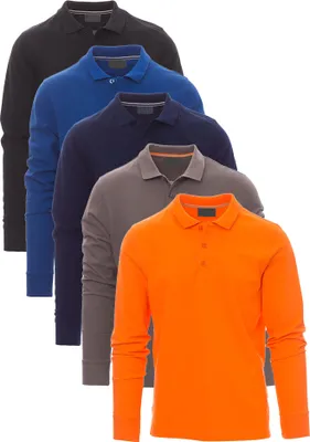 Produktbild von Mivaro Herren Poloshirt 5er Pack Langarm - Langarmshirt mit Polo-Kragen aus 100% Baumwolle - Regular Fit, atmungsaktiv, pflegeleicht, verschiedene Farben, bis 5XL