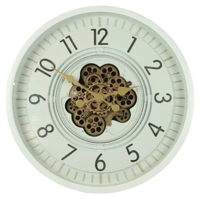 Produktbild von Runde Wanduhr "Celestial L" weiß von Countryfield - Countryfield