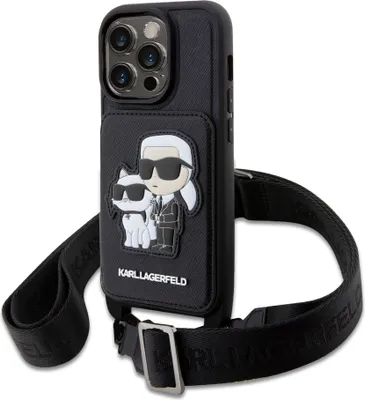 Produktbild von Karl Lagerfeld Saffiano Crossbody Strap Karl And Choupette Iphone 14 Pro Max Handyhülle    One Size