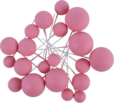 Produktbild von Tortendekoration Kugeln auf Piku Rosa Topper