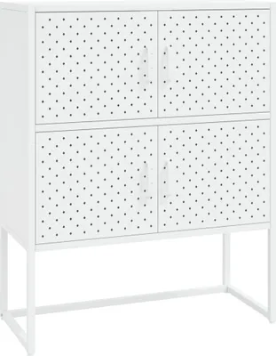 Produktbild von Highboard Weiß 80x35x100 cm Stahl