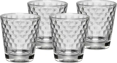 Produktbild von WMF Wassergläser Set 4-teilig Wabenmuster Tumbler Cocktail Saftglas Kristallglas hitzebeständig spülmaschinengeeignet, 225ml