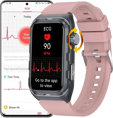 Produktbild von DigiKuber Smartwatch mit 1,47 Zoll Display, ECG, SpO2, Schlaf- & Stressmonitor, Fitness-Tracker, IP68 wasserdicht für Android iOS