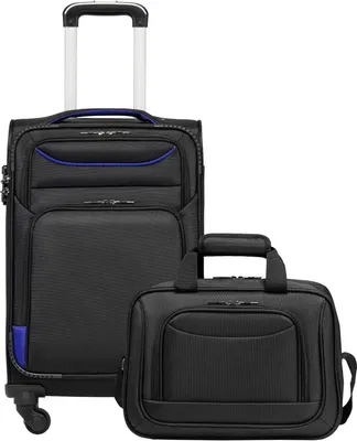 Produktbild von COOLIFE 2tlg. Handgepäck-Set Schwarz+Blau TSA-Schloss 4
