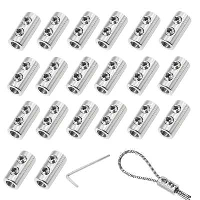 Drahtseilklemmen 1,5-2 mm, 20 Stück, Kabelclips, Kabelklemmen