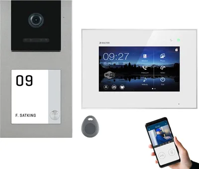 Produktbild von Balter EVO-AP Grau Video Türsprechanlage 7" WiFi Touchscreen RFID 2-Draht BUS Set für 1 Teilnehmer