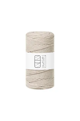 Produktbild von Beige Baumwoll-Flechtkordel 3mm 100m OUTLET