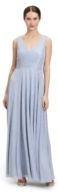 Produktbild von Vera Mont Damen Abendkleid mit Plissee 38, Blau/Weiß
