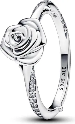 Immagine prodotto di Pandora 193215C01 Anello Donna Blooming Rose Zirconia Argento Bianco Misura 52