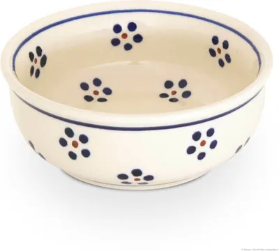 Produktbild von Original Bunzlauer Keramik 250ml Schüssel Schale mit Muster im inneren Ø12,6 cm Dessertschale Müslischale Kompttschale im Design 1