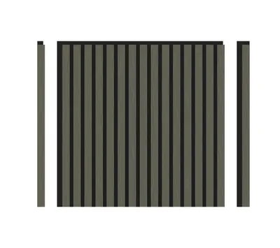Produktbild von DECOHAUS – Akustikpaneel Edel Dunkelgrau-Metall, 4 Stück à 600×600×21,5 mm