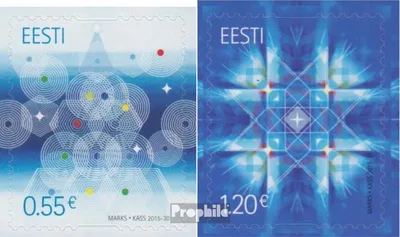 Produktbild von Briefmarken Estland 2015 Mi 843-844 (kompl.Ausg.) postfrisch Weihnachten