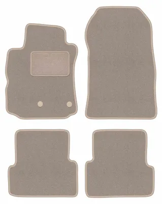 Image de Tapis de sol en moquette pour Renault Modus 2004-2012 (monospace) – jeu 4 pièces, beiges, sur mesure – Wielganizator LUX