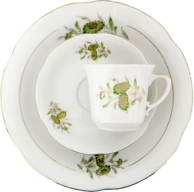 Produktbild von Chodzież Kamelia 024 Porzellan-Tasse mit Untertasse