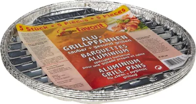 Produktbild von Favorit Alu-Grillpfanne rund 5 Stück
