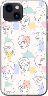Produktbild von MuchoWow® Handyhülle Schutzhülle Hülle für Telefoonhoesje iPhone 13 mini Mädchen - Frauen - Muster - Pastell - Mädchen - Kinder - Kind - Kind Silikon Softcase Handy Hülle - Softcase