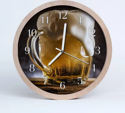 Produktbild von Holzuhr 30fi cm wanduhr - stilvolles Bier