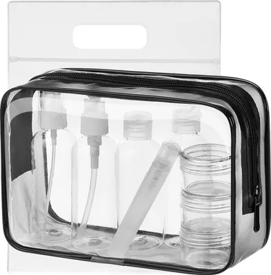Image de Sac transparent de conservation des liquides pour les voyages en avion, conforme au règlement ENAC 266/2013