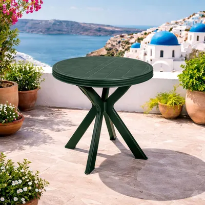 Gartentisch Don Rund Grün Ø70xH72cm