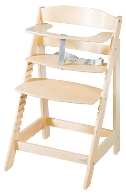 Productafbeelding van roba Baby hoogstoel Sit Up Flex - Groeimeubel hoogstoel van hout - Verstelbare kinderstoel met veiligheidsbeugel - geschikt vanaf 6 maanden tot 70 kg - naturel