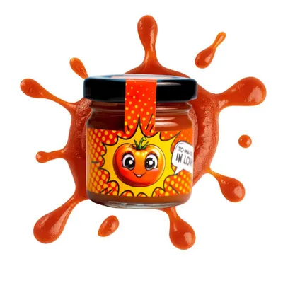 Produktbild von Tomaten Ketchup Mini Glas „To-ma-tally in love“