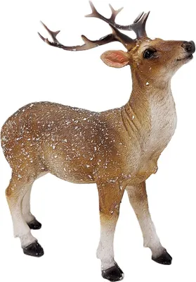 Produktbild von Dekofigur Hirsch WINTERZEIT stehend H. 24cm natur braun geeist Formano W25