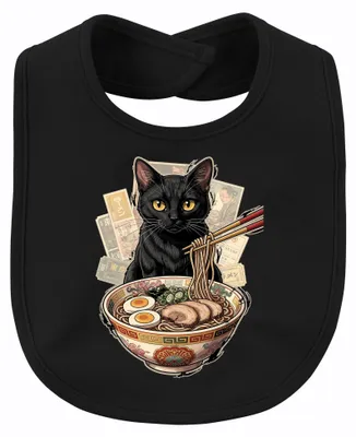 Obrázok produktu pre Čierna mačka, ramen (japonské nudle), japonský anime štýl, roztomilé, Japonsko, štýl rokov 2000, manga, bábätko, čierna farba, univerzálna veľkosť