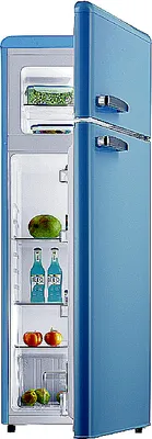 Produktbild von Wolkenstein GK 212.4 RT LB Retro Kühl-/Gefrierkombination 211Liter Nutzinhalt, 40 Liter Gefrierfach, blau