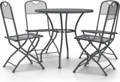 Produktbild von vidaXL 5-tlg. Garten-Essgruppe Streckmetall Anthrazit