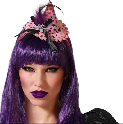 Obrázok produktu pre Čelenka klobúk čarodejnica Halloween