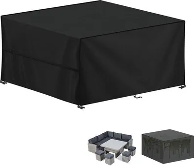 Productafbeelding van Ibenzoa® tuinmeubelbeschermhoes – waterdichte, scheurbestendige beschermhoes gemaakt van 420D Oxford-materiaal met een Polyurethancoating, afmetingen 150x130x90 cm, bestand tegen wind en UV-straling