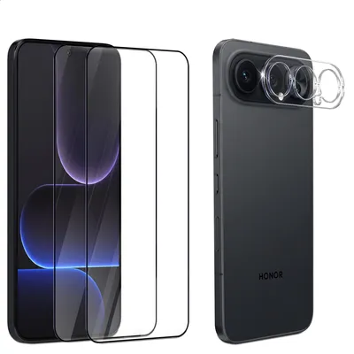 Obrázek produktu pro 2-balení Honor 500 Pro Ochranné sklo na displej & 1-balení ochrana objektivu - Tvrzené sklo 9H - Super kvalita 3D