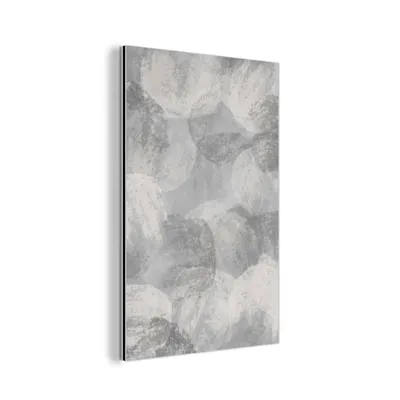 Obrázok produktu pre MuchoWow® Hliníkové obrazy nástenné dekorácie kovové kovový obraz nástenné umenie 40x60 cm abstraktné - farba - sivá - maľba hliníková maľba dibond obraz na stenu - hliníková dekorácia na stenu