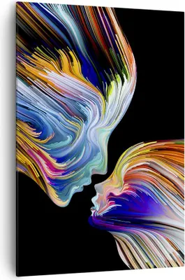 Produktbild von Bild auf Leinwand - Leinwandbild - Einteilig - Abstraktion modern - 70x100cm - Wand Bild - Wanddeko - Wandbilder - Leinwanddruck - Wanddekoration - Leinwand bilder - Wandbild - PA70x100-3709