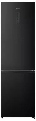 Produktbild von 60 cm breiter, 336 liter fassender no-frost-kombikühlschrank aus schwarzem edelstahl Hisense FCN331AFD