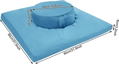 Obrázok produktu pre Meditačný vankúš, ergonomický dizajn, všestranné použitie, modrý, Popisy veľkostí nájdete nižšie