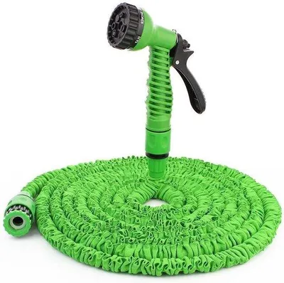 Produktbild von Flexible Wasserhose bis 15 Meter - Wasserstrahl - Wasserhose - Gartenbesprühung - Gartenbewässerung - Befestigungshose - Elastische Wasserhose