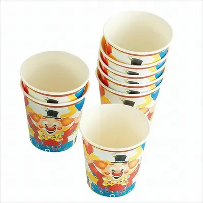 Produktbild von Pappbecher "Lustiger Clown" 8er Pack