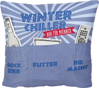 Produktbild von HERGO Sofahelden Kissen "Winter Chiller - nur für Männer"