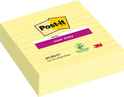 Immagine prodotto di Post-it Note adesive Super Sticky Notes, 101 x 101 mm, giallo