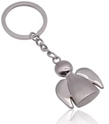 Produktbild von Schutzengel-Anhänger - Schutzengel-Schlüsselanhänger - Engel - Schlüsselanhänger - Engelsflügel - Glücksschlüsselanhänger - Schutzengel - Silberfarben - Geschenk - Herzlich - CHPN