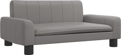 Obrázok produktu pre vidaXL Detská pohovka sivá 70x45x30 cm Imitácia kože