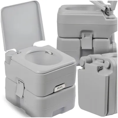 Produktbild von ASATO Campingtoilette 22 l mit 12-l-Spülwassertank und Spülung
